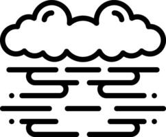Black line icon for fog vector