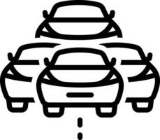 Black line icon for congestion vector