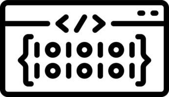 Black line icon for programming vector