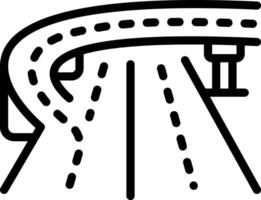 Black line icon for highway vector