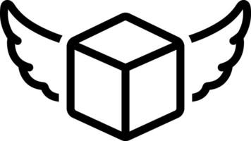 Black line icon for box vector