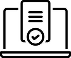 Black line icon for checkout vector