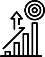 Black line icon for growth vector