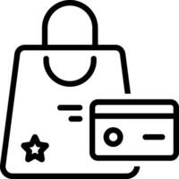 Black line icon for purchase vector