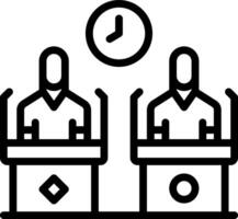 Black line icon for candidate vector