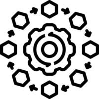 Black line icon for procedure vector