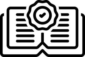 Black line icon for guideline vector