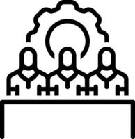 Black line icon for management vector