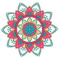 illustration of fabric pattern or geometric flower pattern vector