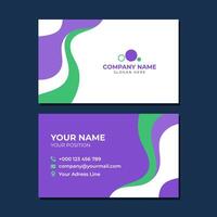 Flat design elegant business card template vector