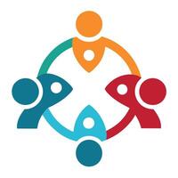 Unity in Action - Collaboration and Togetherness Icons Illustration vector