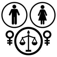 Gender Equality Icons - Promoting Inclusivity and Fairness Design vector