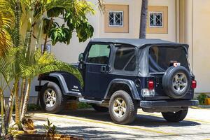 Playa del Carmen Quintana Roo Mexico 2023 Off road vehicles car Pick up trucks Cars parked Mexico. photo