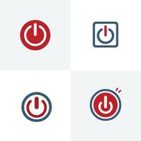 Power button illustration editable logo vector