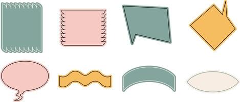 Colorful Decorative Shape Cut Out Style for Creative Design vector