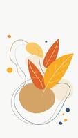 Autumn abstract illustration with copy space. For YouTube Shorts, Instagram Reels and Storys, Digital marketing backdrop, Business , corporate presentation, invitation vector