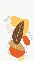 Autumn abstract illustration with copy space. For YouTube Shorts, Instagram Reels and Storys, Digital marketing backdrop, Business , corporate presentation, invitation vector