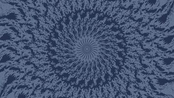 Distorted dark concentric circle elements. Grunge mandala pattern. Abstract spinning petals ornaments vector