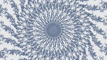 Distorted concentric circle elements. Grunge mandala pattern. Abstract spinning petals ornaments vector