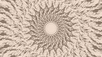 Grunge mandala pattern. Distorted concentric circle elements. Abstract spinning petals ornaments vector