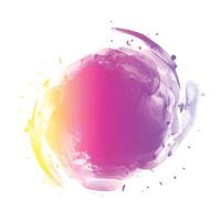 a gradient color theme circle with paint splatter. vector