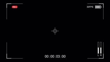 Recording Camera Frame Interface With Audio Level Full Battery video