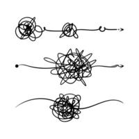 hand drawn tangled scribble sketch. Abstract doodle with line art. vector