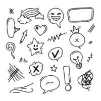 Doodle element set, for concept design. vector