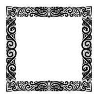 collection frames, hand drawn ink elements on white background vector