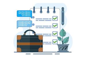Concept of business planning, target, business workflow, time management, planning, task implementation, teamwork, meeting. Creative design for web, marketing materials, business presentations. vector