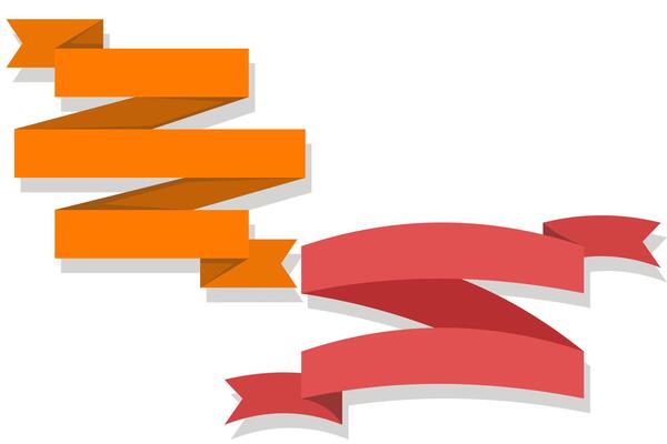 Set of Ribbons, Banners, Badges, ribbons for product labels and logos. Set of flat ribbon templates for label and logo design. Colorful Labels - Design Elements on background.
