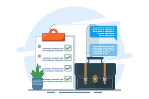 Concept of business planning, target, business workflow, time management, planning, task implementation, teamwork, meeting. Creative design for web, marketing materials, business presentations. vector