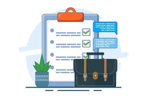 Concept of business planning, target, business workflow, time management, planning, task implementation, teamwork, meeting. Creative design for web, marketing materials, business presentations. vector