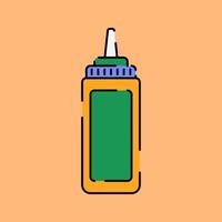 Sauce Container Illustration in Flat Style vector