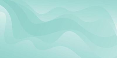 Abstract soft green curve background, turquoise green dynamic wallpaper with wave shapes vector