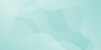 Abstract soft green curve background, turquoise green dynamic wallpaper with wave shapes vector