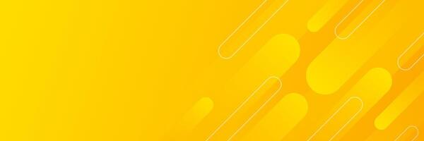 Bright orange-yellow gradient abstract dynamic background. Modern banner background. Fresh lemon color vector