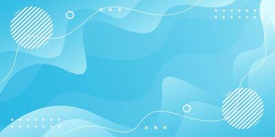 Light blue gradient abstract liquid background with geometric shapes. Modern dynamic wallpaper vector