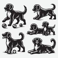 Minimalist Dog Silhouette Collection for Elegant Custom Print Products vector