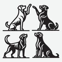 Artistic Dog Silhouettes for Engaging Pet-Themed Event Programs vector