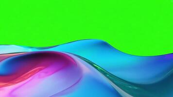 Abstract Colorful Fluid Shapes on green screen background. video