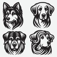 Creative Dog Face Art for Custom Apparel and Branding vector