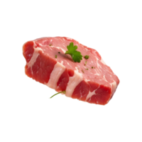 a full of fresh Raw Meat Isolated on a Transparent Background png