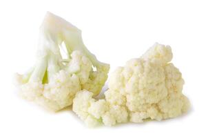 Fresh Cauliflower isolated over a white background photo