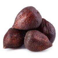 Salak fruit or snake fruit isolated on white background. photo