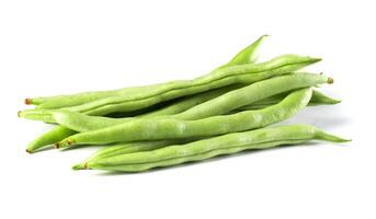 Green beans isolated on a white background photo
