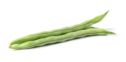 Green beans isolated on a white background photo