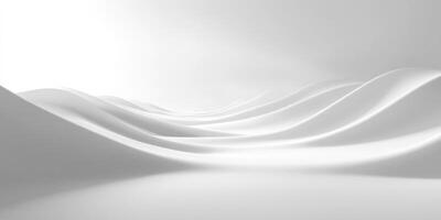 Abstract White Wavy Surface with Light photo