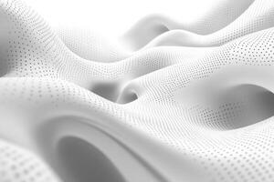 Abstract White Wavy Surface with Dotted Pattern photo