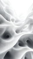 Abstract White 3D Rendered Surface with Circular Patterns and Depressions photo
